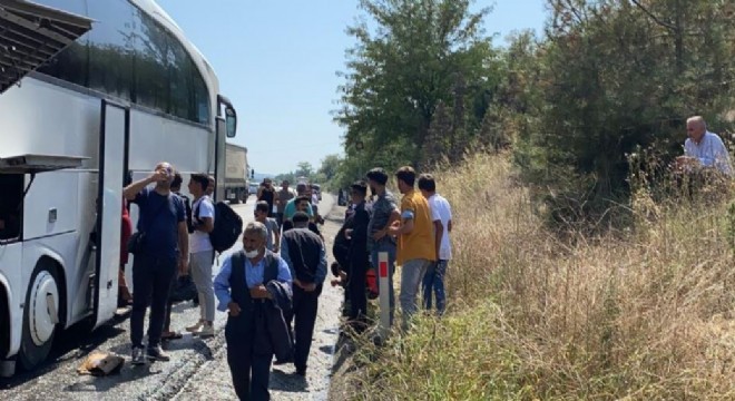 33 yolcu şoförün dikkati ile ölümden döndü