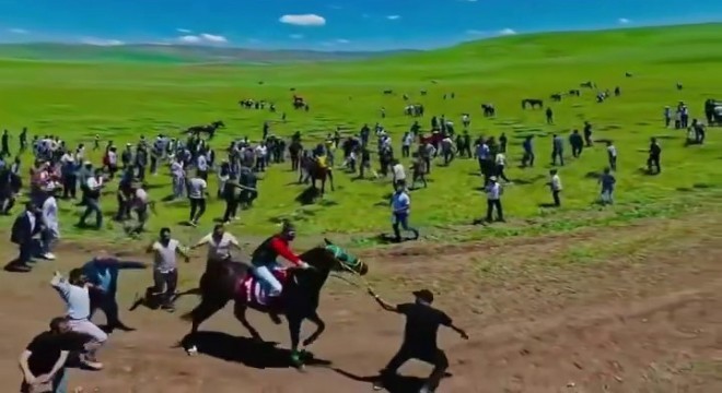 At yarışında tepki toplayan görüntü