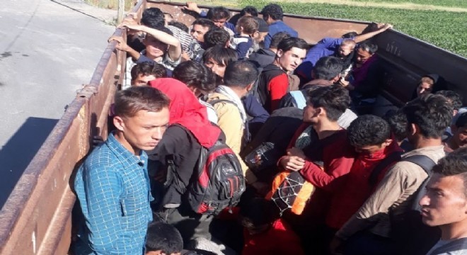 Aşkale yolunda 131 kaçak göçmen yakalandı