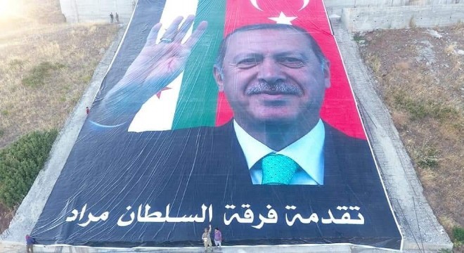 Darmık Dağı nda Erdoğan posteri