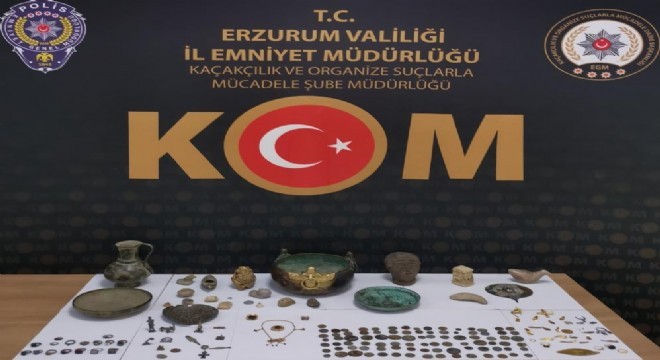 Erzurum da 182 adet tarihi eser ele geçirildi