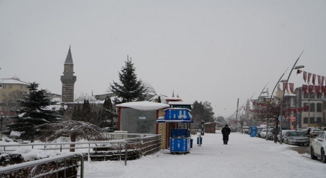 Erzurum da karlı gündem