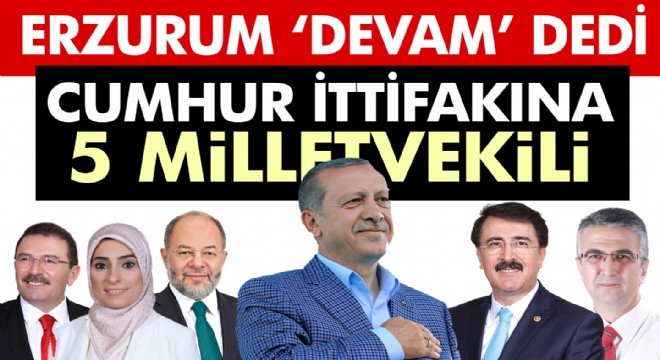 Erzurum ‘Cumhurbaşkanı Erdoğan’ dedi