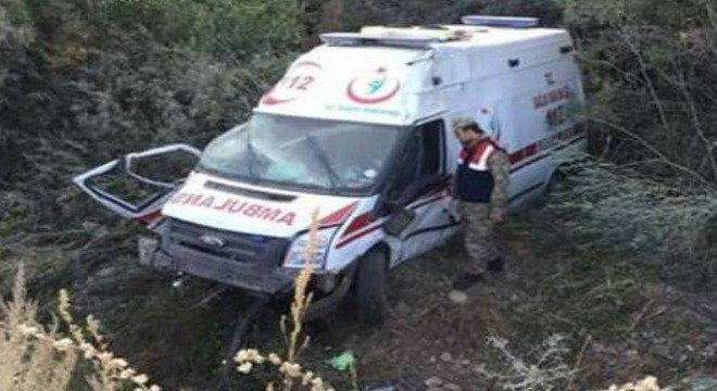 Pazaryolu nda ambulans kazası: 3 yaralı