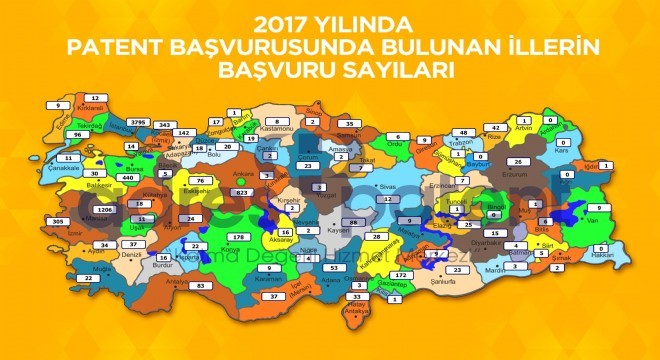 Türkiye’nin 2017 patent haritası açıklandı