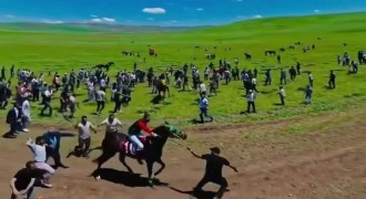 At yarışında tepki toplayan görüntü