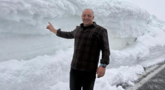 Kars - Erzurum kara yolu beyaza büründü