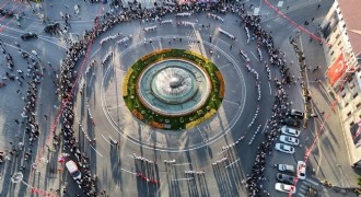 Tarihi meydanda eşsiz görüntüler