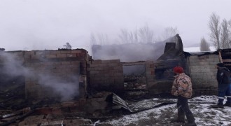 Uzundere Yayla'da yangın